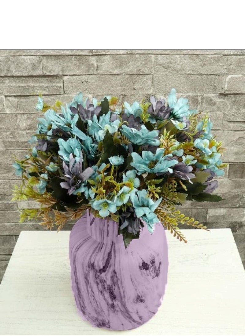 Eternal Blooms: Artificial Mix Mini Daisy Flowers for Timeless Elegance Blue