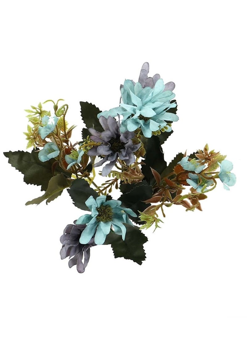 Eternal Blooms: Artificial Mix Mini Daisy Flowers for Timeless Elegance Blue