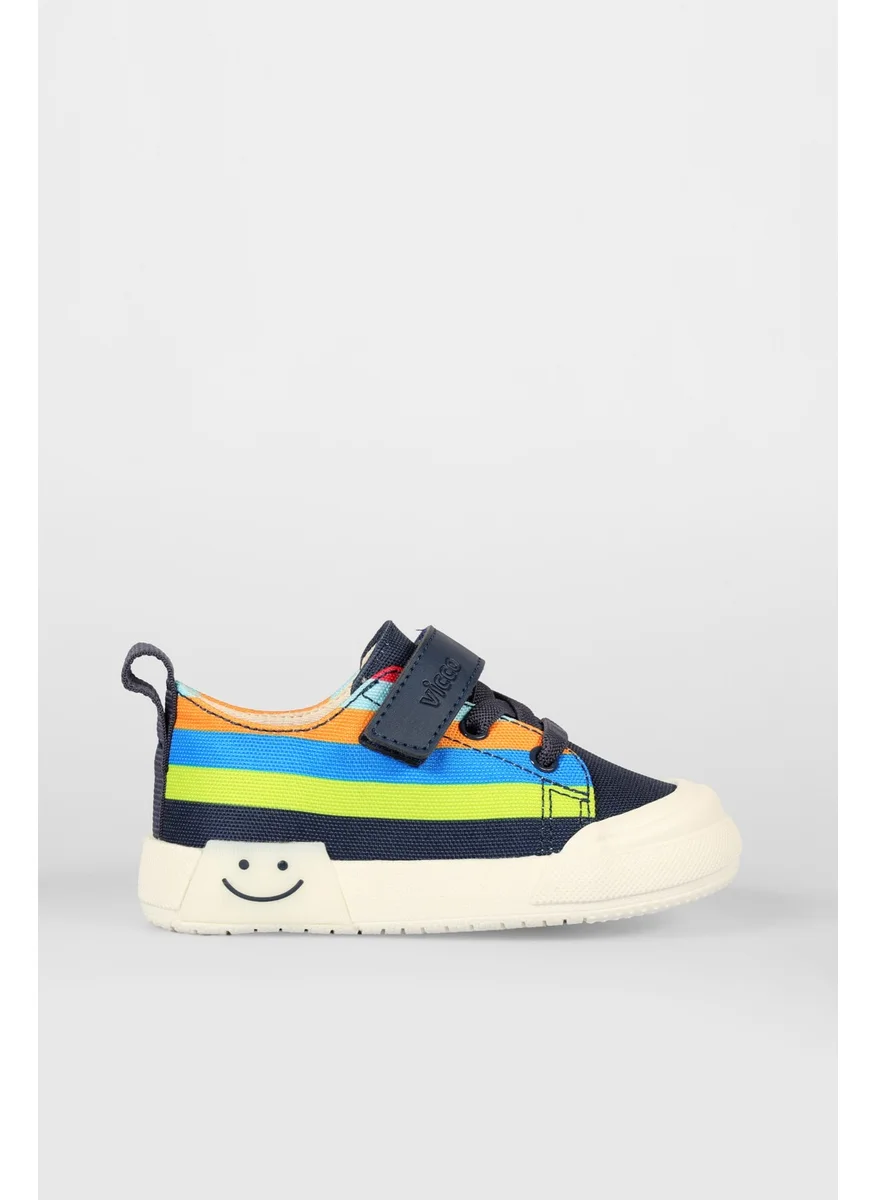 فيكو 925,B23Y,243 Baby Linen Lighted Shoes Navy Blue