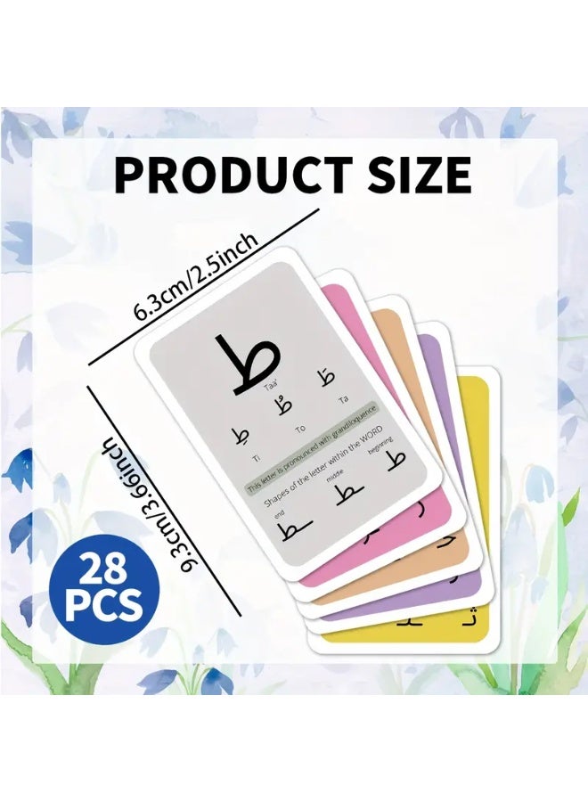 28pcs Arabic Alphabet Pronunciation Cards for Beginners - Image 5