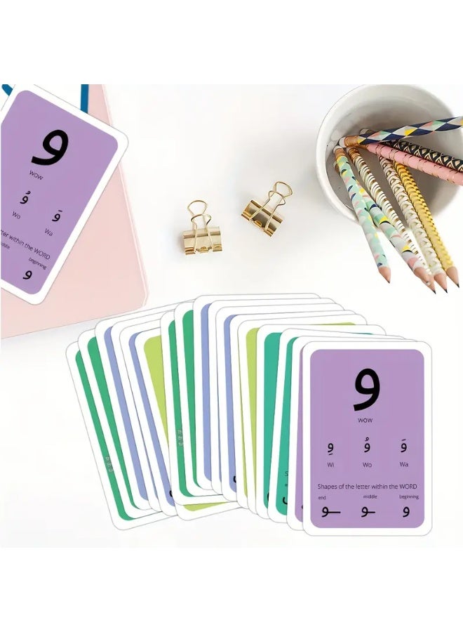 28pcs Arabic Alphabet Pronunciation Cards for Beginners - Image 2