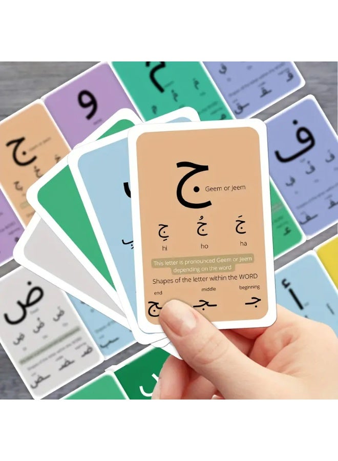 28pcs Arabic Alphabet Pronunciation Cards for Beginners - Image 3
