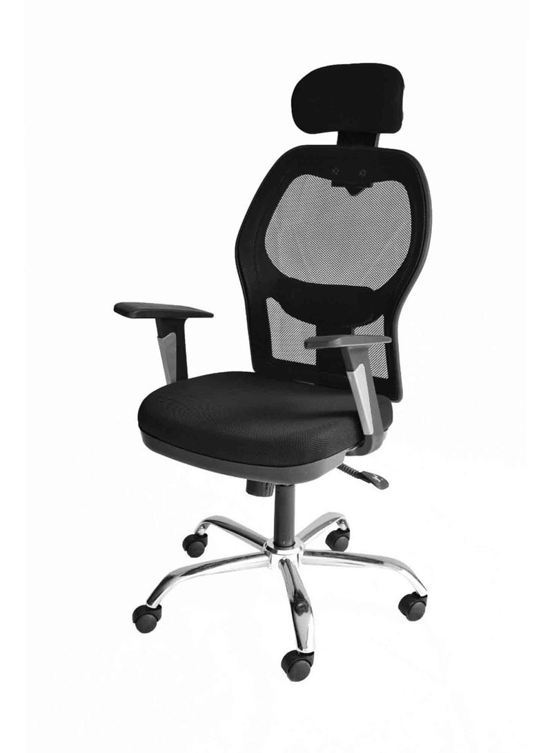elhelow style Chair Modern Executive Mesh Office Chair Black&Red 50X50X110 Cm 