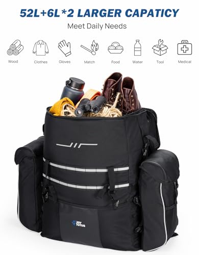 JOYTUTUS Spare Tire Storage Bag 52L with 6L Side Bags Heavy Duty Luggage for Offroad Traveling Camping - Image 3