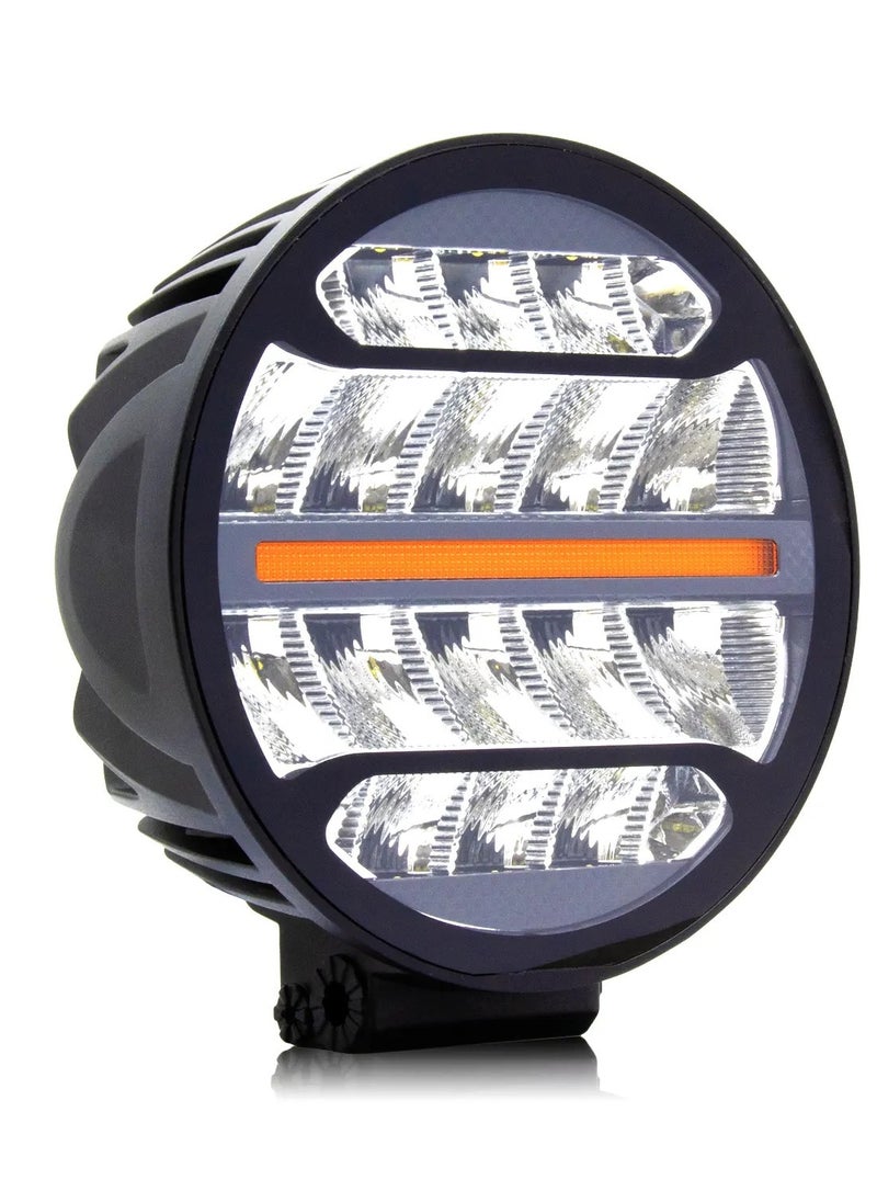 Toby's Toby’s TD0390D 7 inch Round Driving Lights with Amber White DRL/2 Pieces  - Image 1