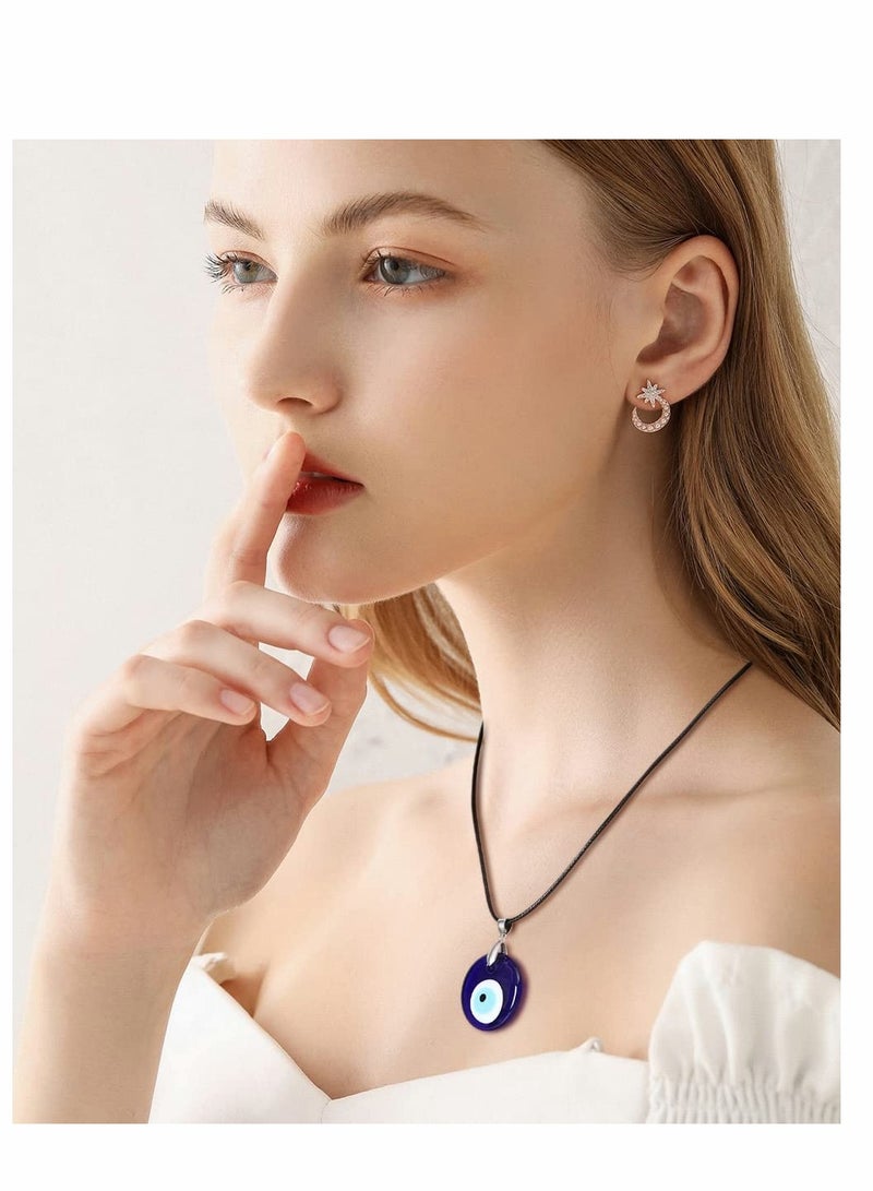 SYOSI Crystal Pendant Necklace, 10Pcs Healing Amethyst Crystals, Carnelian Chakra Necklaces Evil Eye Necklace, Rose Quartz Obsidian Moon Sun Jewelry Heart Gemstone Aventurine Turquoise Pendant for Women - Image 4