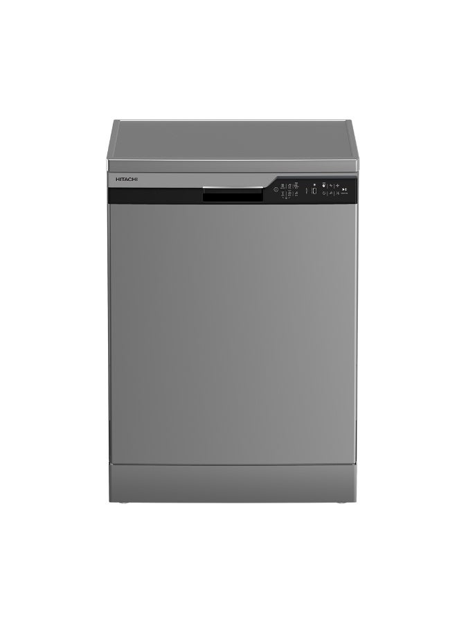 HITACHI Freestanding Dishwasher, 15 Place Settings, 8 Programs, Silent Operation - 9.5 L HDF-F146VS Inox - Image 1