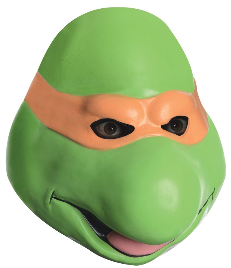 Rubies Nickelodeon Ninja Turtles Adult Michelangelo Overhead Latex Mask, Green, One Size - Image 2