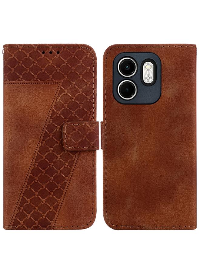 اس-توب جراب لهاتف Infinix Hot 50i / Smart 9 جراب هاتف جلدي منقوش على شكل سبعة - Image 1