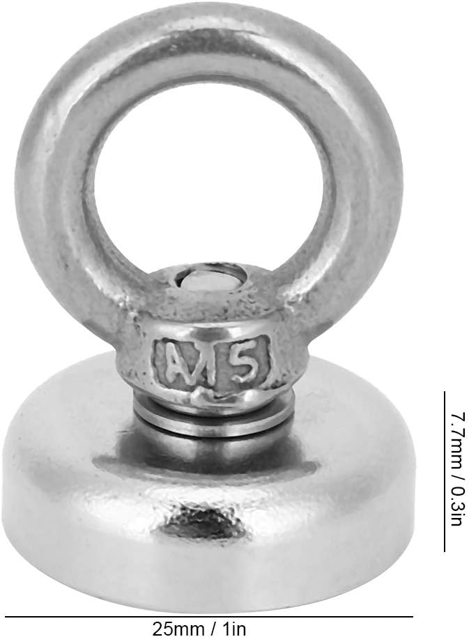 كلاراكو خطاف مغناطيسي، مغناطيس رفع، حلقات صيد مغناطيسية، استعادة الأشياء المفقودة القابلة للامتصاص، منازل، مكاتب - Image 2