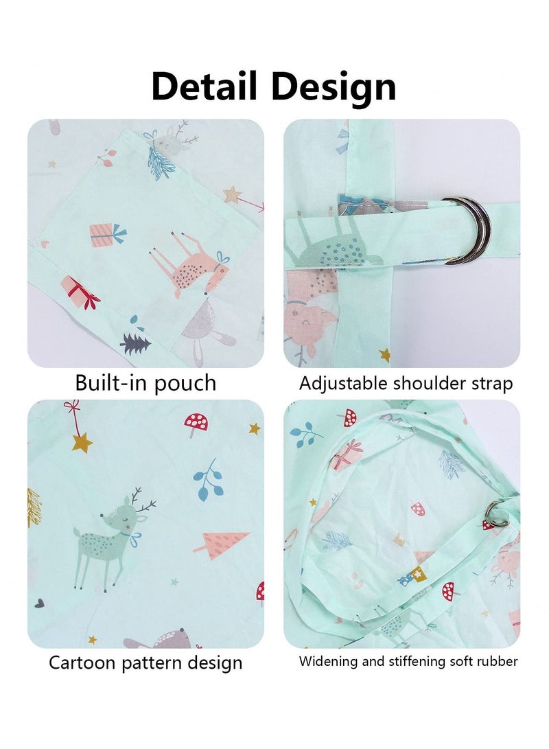 Excefore Cotton Nursing Cover, Large Breastfeeding Cover, 360° Coverage, Chemical-Free, Green Breastfeeding Apron Full Privacy Breastfeeding Scarf for Nursing Newborn - Image 2