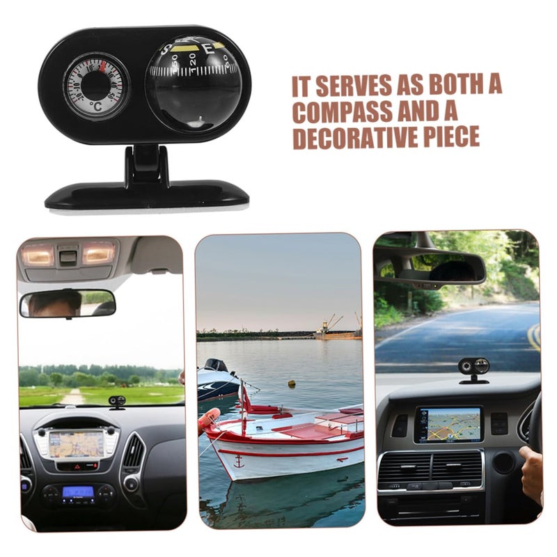 2 Pcs Car Dashboard Compass Thermometer for Accurate Navigation in Trucks and Boats - Image 4
