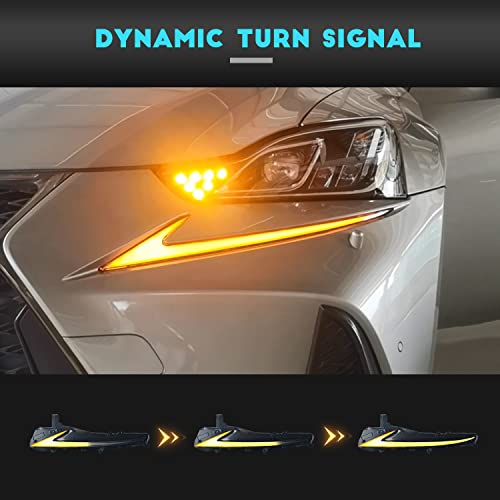 HCMOTIONZ Day Running Light sequential DRL Compatible with Lexus IS200t IS300 IS350 F-sport 2017-2020 DRL App control（NOT FIT 13-16） - Image 3
