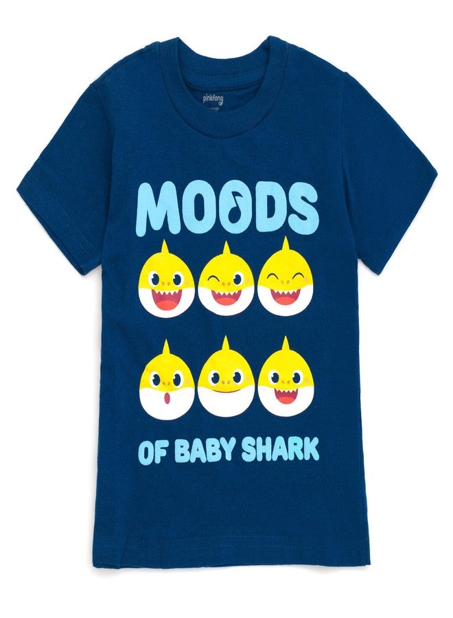 Pinkfong Baby Shark Daddy & Mommy Shark Infant Boys 3 Pack Graphic T-Shirts Blue/Grey 18 Months - Image 5