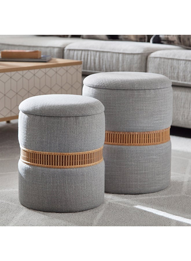 Home Box Nordica 2-Piece Bamboo Weave Ring Storage Ottoman Set 36 x 44 x 36 cm  - Image 1