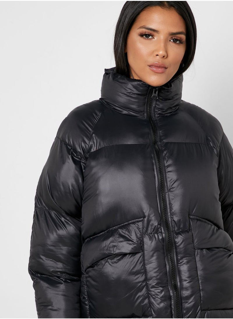 Missguided - Hooded Puffer Jacket - Image 1