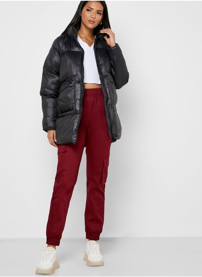 Missguided - Hooded Puffer Jacket - Image 1