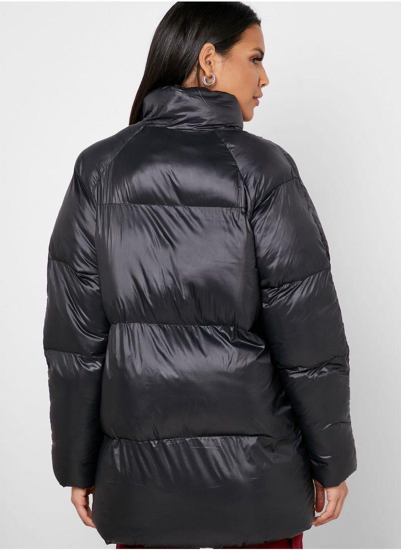 Missguided - Hooded Puffer Jacket - Image 1