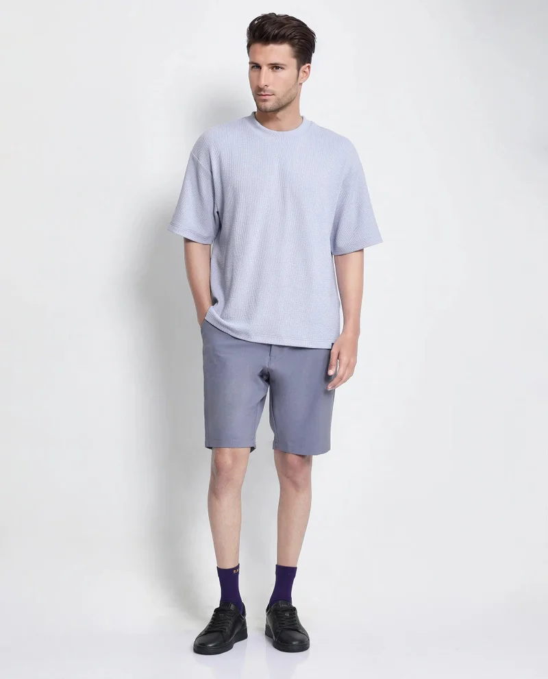 Rare Rabbit Men's Knitted Seersucker T-Shirt