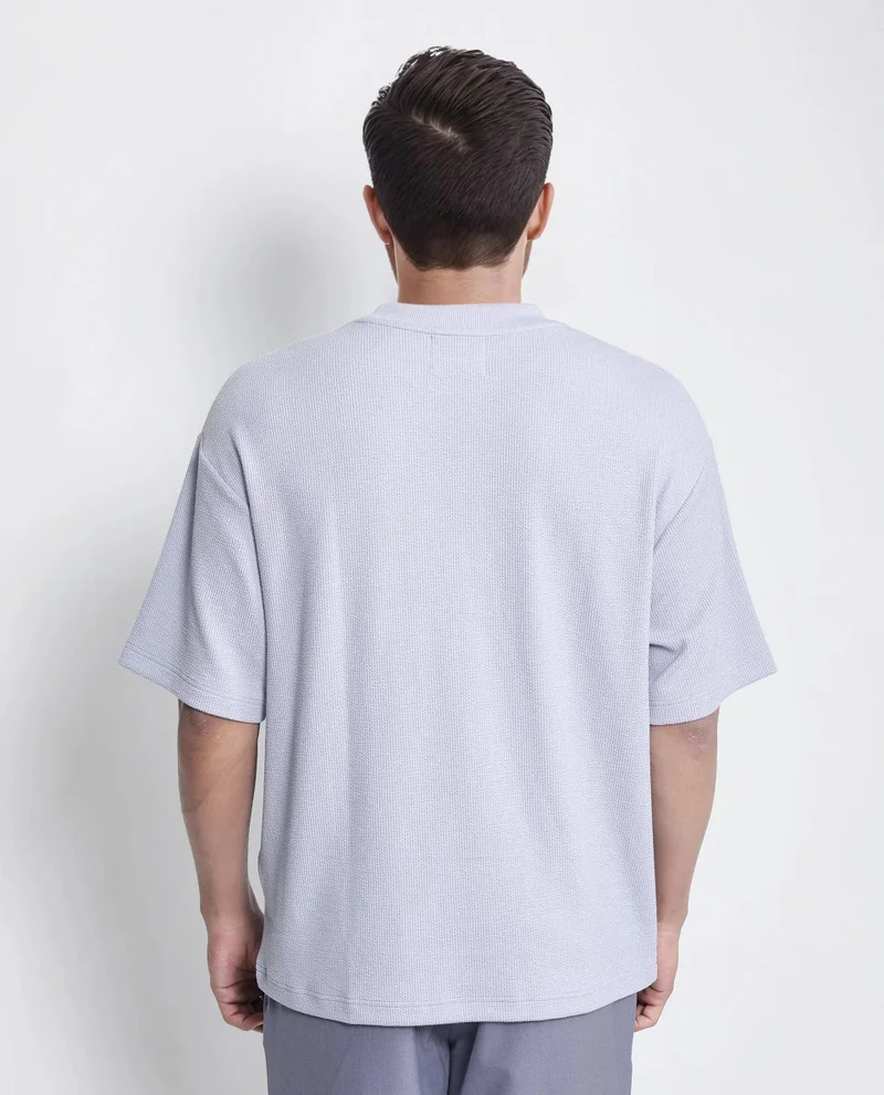 Rare Rabbit Men's Knitted Seersucker T-Shirt