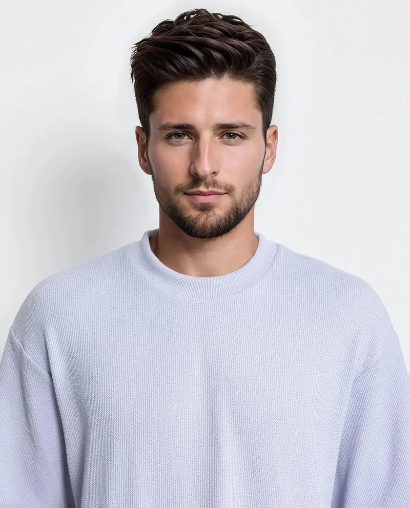 Rare Rabbit Men's Knitted Seersucker T-Shirt
