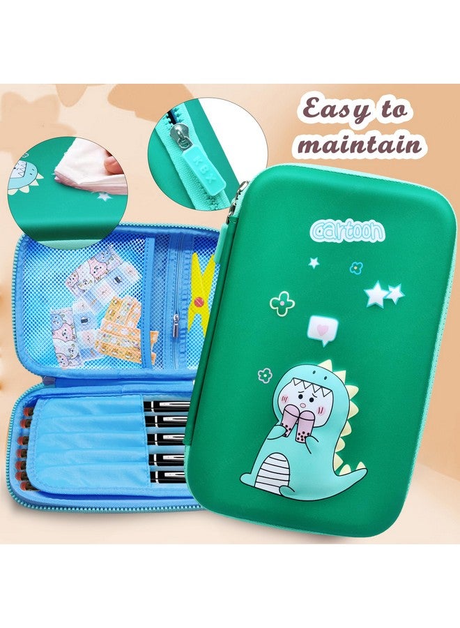 فنبلاست حقيبة أقلام فان بلاست ديناصور - علبة أقلام ديناصور للأولاد، حقيبة أقلام صلبة من مادة إي في إيه، حافظة أقلام متعددة الأغراض بسحاب، منظم أدوات مكتبية - Image 4