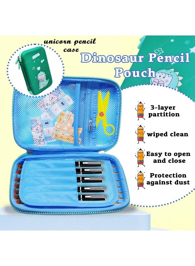 فنبلاست حقيبة أقلام فان بلاست ديناصور - علبة أقلام ديناصور للأولاد، حقيبة أقلام صلبة من مادة إي في إيه، حافظة أقلام متعددة الأغراض بسحاب، منظم أدوات مكتبية - Image 5