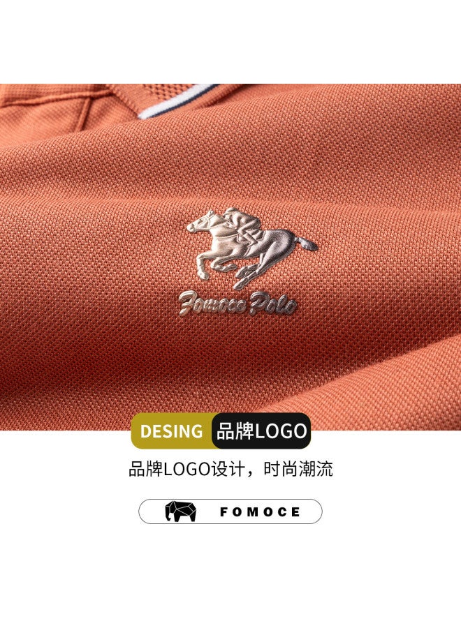 Fomoce new Summer Men's Polo Shirt With Mulberry Silk - Simple Business Casual T-shirt - Image 5