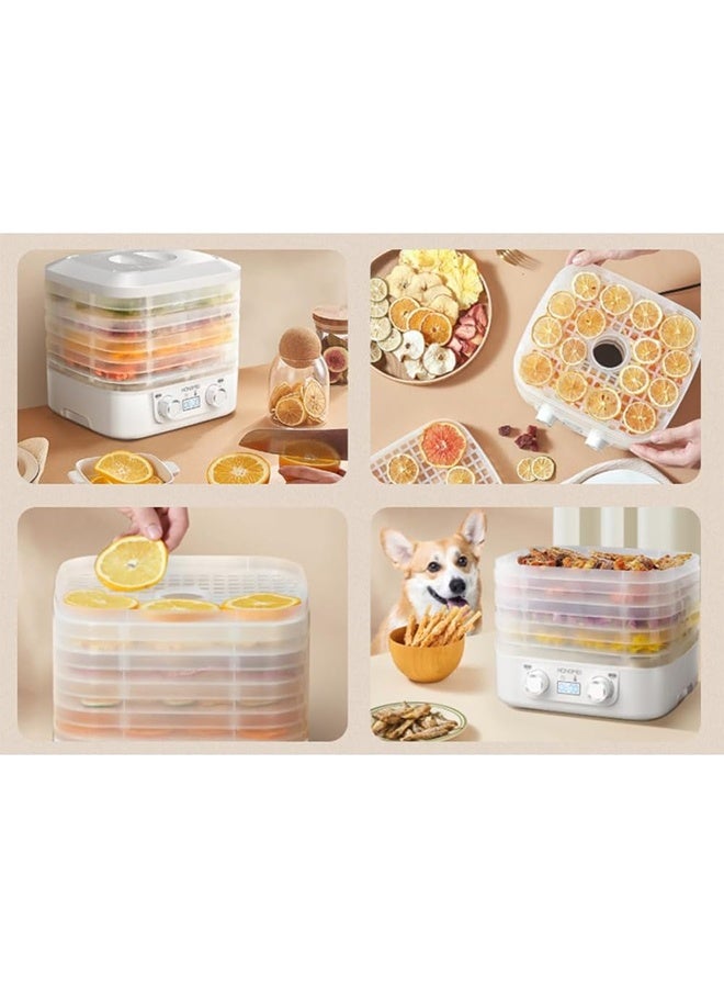 DUNISO 5 Tiers Food Dehydrator for Fruit, Vegetable, Beef Jerky, Large Capacity Food Dryer with Timer and Overheat Protection, Low Noise Food Dehydrator Machine for Meat, Fish and Pet Snack  - Image 5