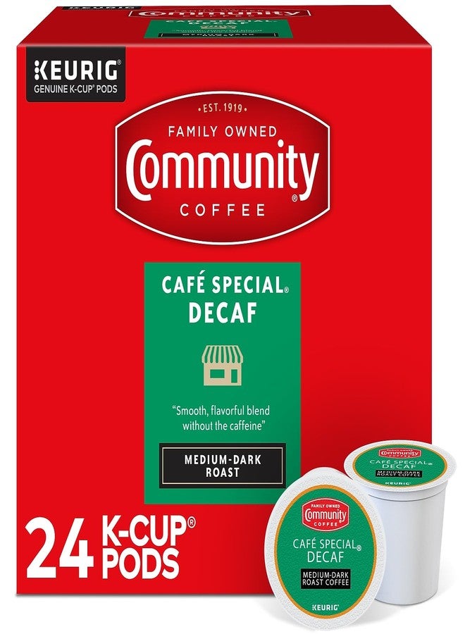 Community Coffee Cafe Special Decaf 24 Count Coffee Pods, Medium Dark Roast, Compatible with Keurig 2.0 K-Cup Brewers, 24 Count (Pack of 1) - Image 1