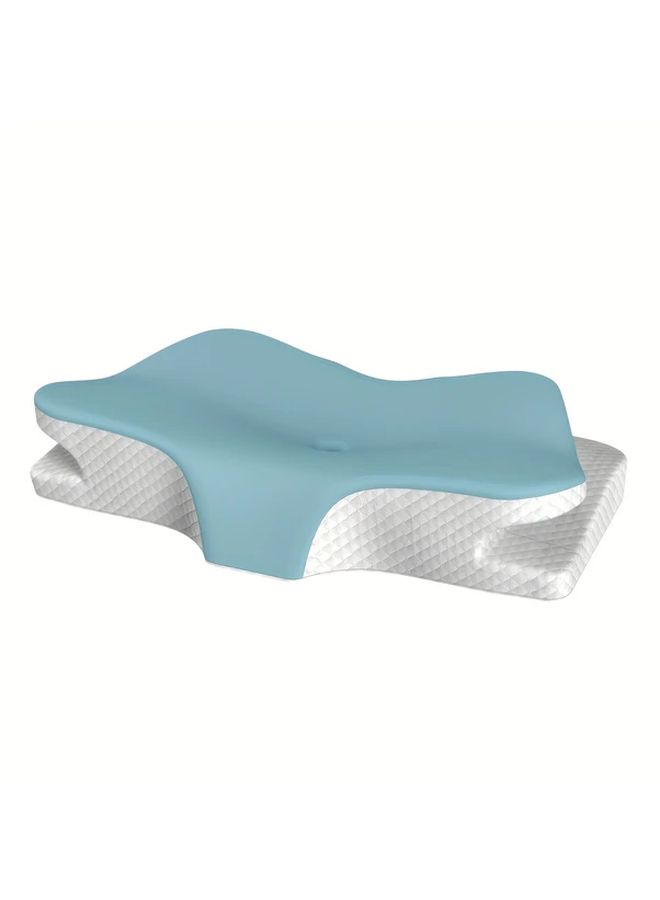 Ergonomic Green Butterfly Neck Pillow With 5D Design Satin Fabric - Image 5