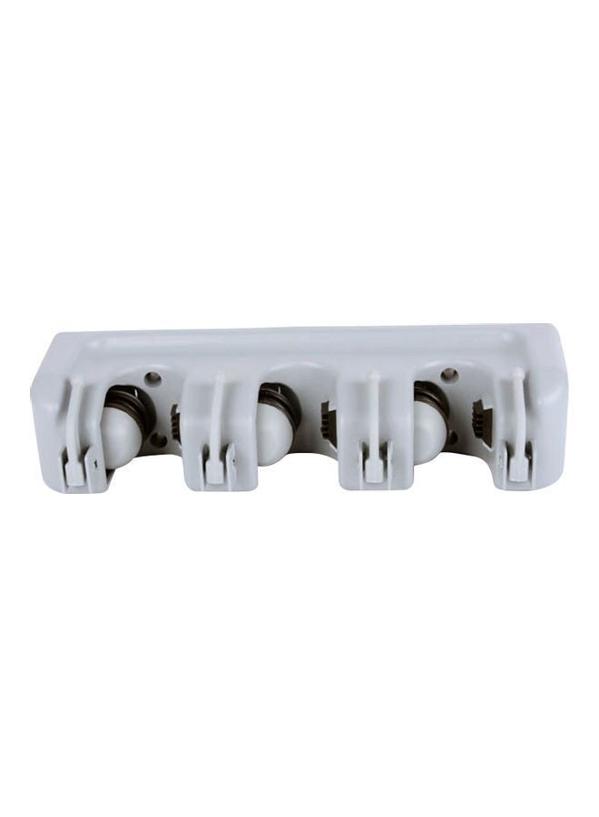 NIBEMINENT Mop Holder With Hooks Grey 27.00x6.70x8.70cm - Image 1
