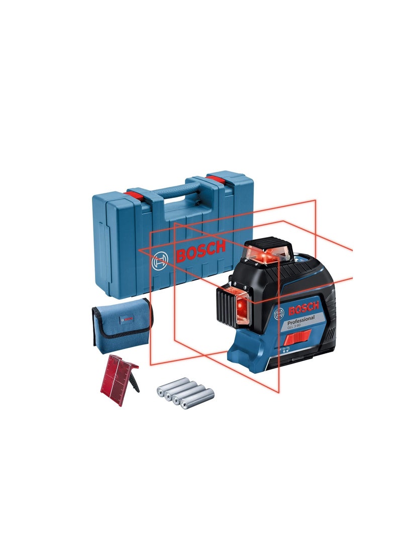 BOSCH Professional Laser Level Red Laser Interior Working Range Up To 30m 4x Battery Aa - Image 1