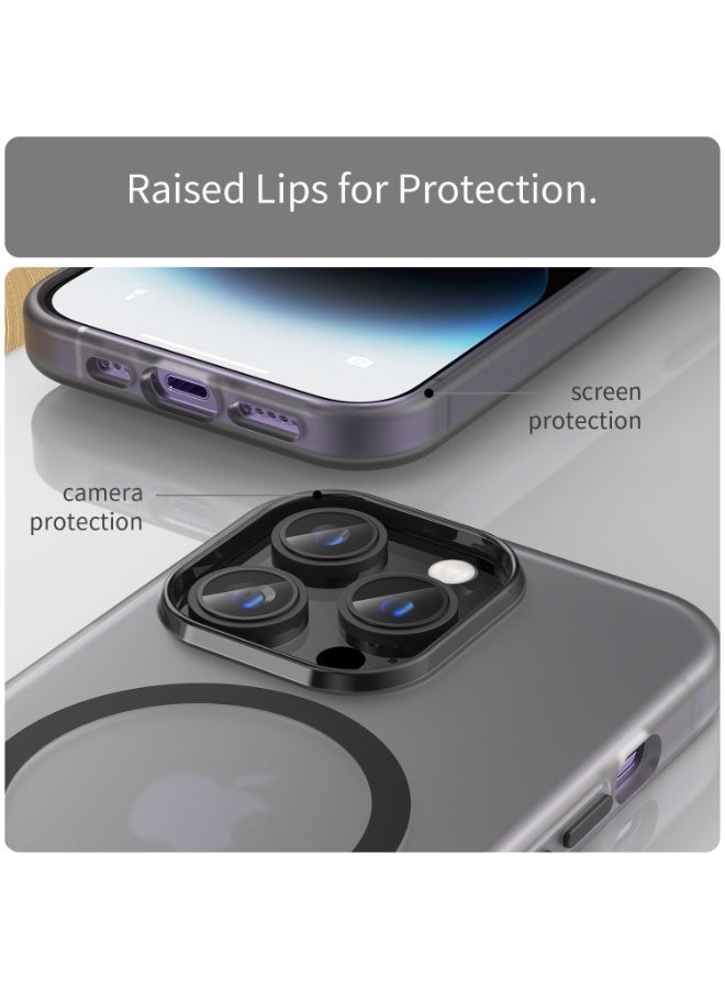 Drop-resistant, reinforced plastic back cover compatible with iPhone 15 Pro - Black - Image 3
