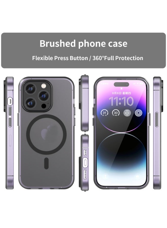 Drop-resistant, reinforced plastic back cover compatible with iPhone 15 Pro - Black - Image 4
