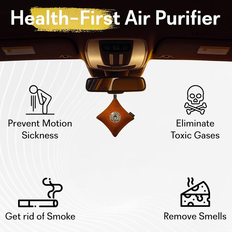 GOODAIR 3.0 Non-Electric Car Air Purifier | Romantic Coffee | 24/7 Purification, Patented Technology, Clinically Proven to Prevent Motion Sickness - Image 2