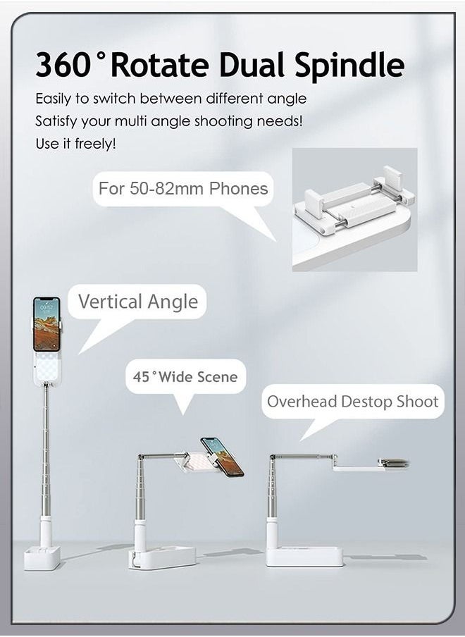DBLEW - Gaming YouTube Vlog Streaming Mini Bluetooth Portable Selfie Ring Light Stick 3200-5500K For Live Stream Make Up Photography TikTok Reels Videos Recording LED Camera Extendable Foldable Desk Lamp - Image 1