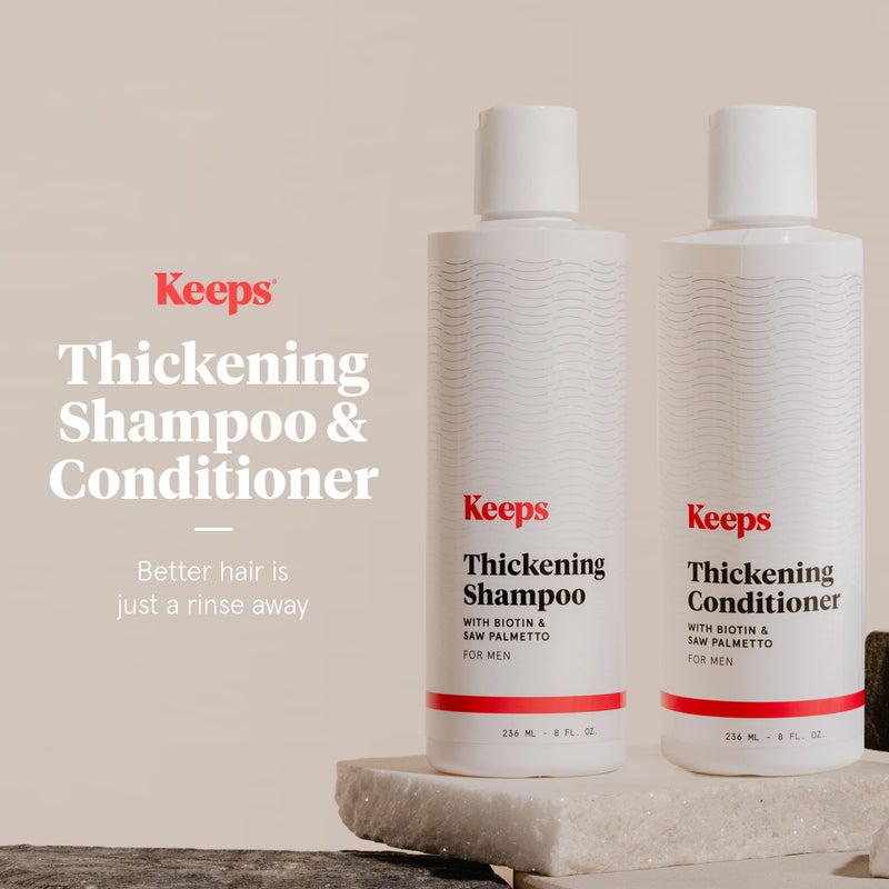 Keeps Hair Growth Shampoo and Conditioner Set - Treatment for Thinning Hair and Hair Regrowth - Men's Hair Products Infused with Biotin, Caffeine, & Saw Palmetto - Image 4
