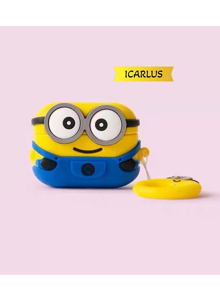 ICARLUS For AirPods 4 Case 3D Cartoon Cute Silicone Earbuds Cover - Minions - Image 1