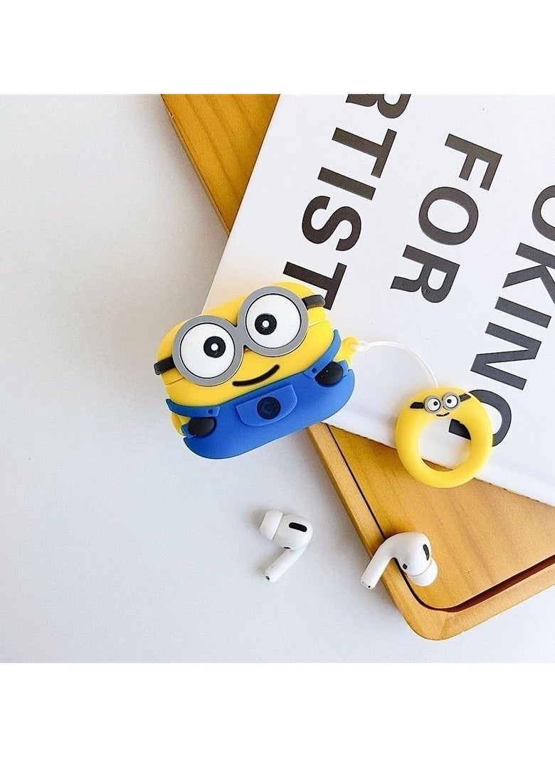 ICARLUS For AirPods 4 Case 3D Cartoon Cute Silicone Earbuds Cover - Minions - Image 2