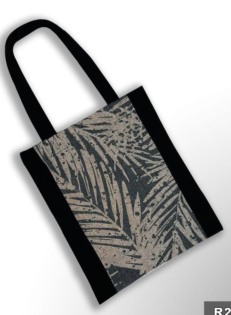 Gharibo Bags Tree twigs casual printed linen tote bag - Image 2