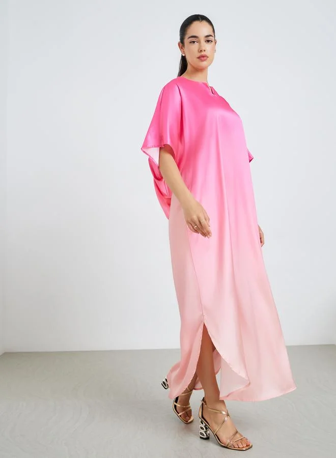 Amirah Women Pink Ombre Print Kaftan