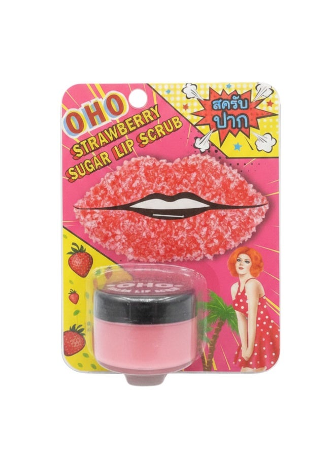 أوهو مقشر الشفاه بالسكر والفراولة التايلاندي – ترطيب وتفتيح طبيعي للشفاه | 25 جرام - Image 1