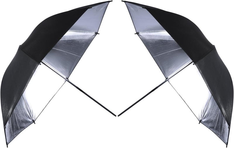 eWINNER Flexible trendy construction Translucent Soft Light or Gold Black Reflective Professional Photography Studio Lighting Umbrellas (2pack 43" black&silver) Market popular practical build - Image 1