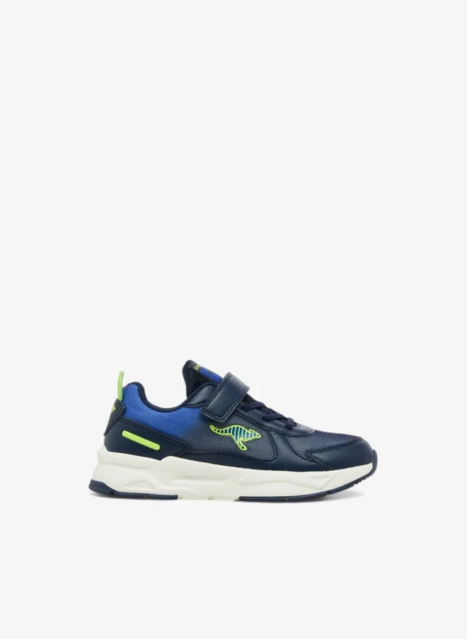 kangaROOS Boys' Panelled Sports Shoes with Hook and Loop Closure