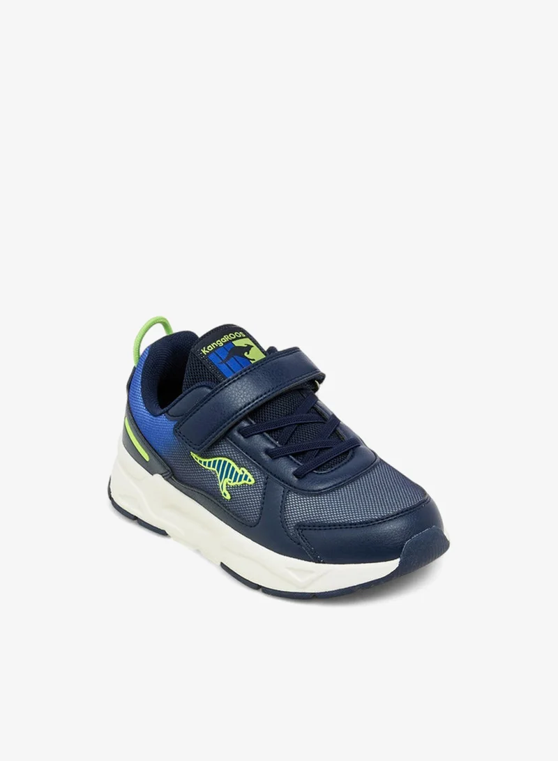 kangaROOS Boys' Panelled Sports Shoes with Hook and Loop Closure
