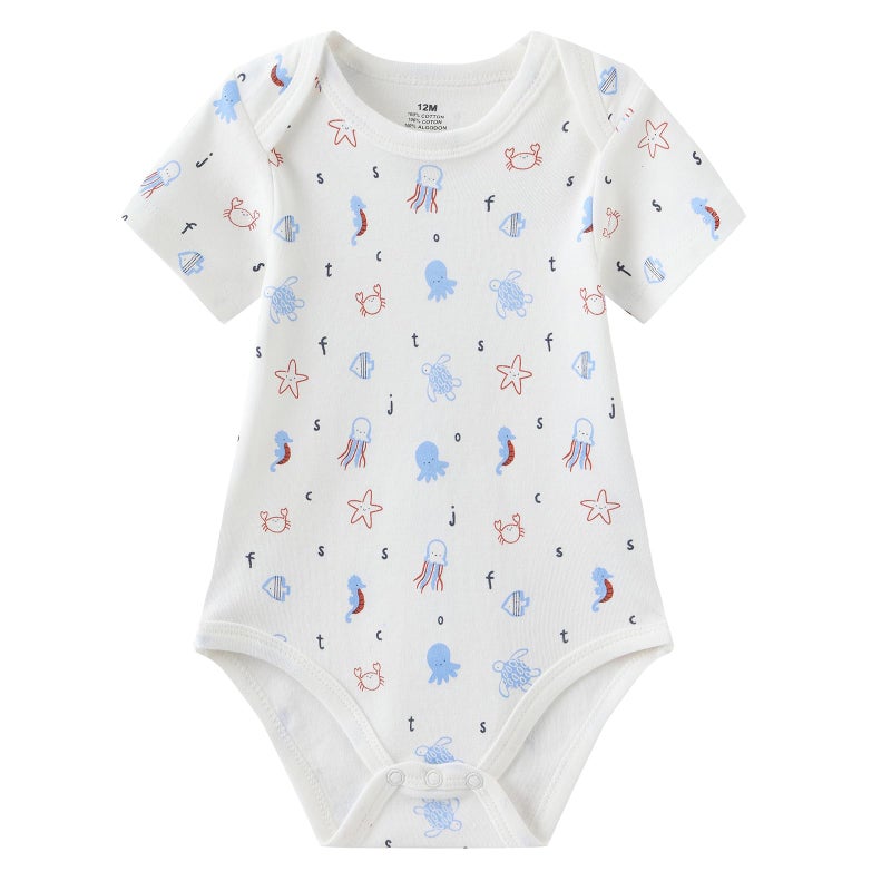 Ruliby Baby Boy Bodysuit and Pant Set Cotton Soft Newborn Clothes Outfits 6-9 month - Image 5