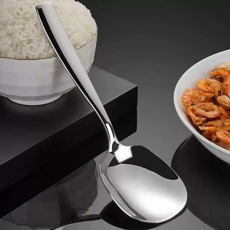 ZDFQly Large Serving Spoon, Premium 316L Stainless Steel Buffet Serving Spoon 9.5 Inch (1pack) - Image 2