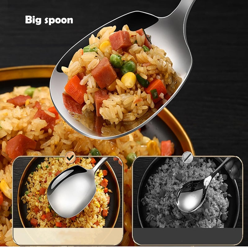 ZDFQly Large Serving Spoon, Premium 316L Stainless Steel Buffet Serving Spoon 9.5 Inch (1pack) - Image 5
