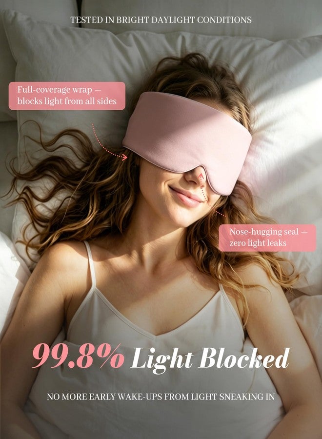 JAPSERUNA Sleep Mask for Side Sleepers – Ice Silk Cooling & Warm Double-Sided Eye Mask, 98% Blackout, Zero Pressure on Eyes, No Light Leaks, Soft Breathable Adjustable Night Blindfold for Women Men, All Seasons - Image 4